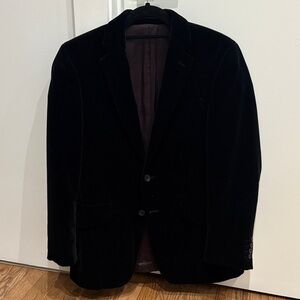 Classic Black Men's Velvet Blazer